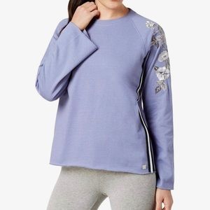 Calvin Klein performance embroidered floral print sweatshirt